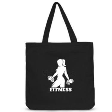 Imagem de Bolsa EcoBag persolizada Algodao - kyros, Preto, 32 x 38 cm sem alça e