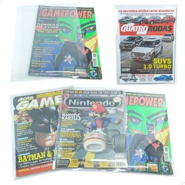 Imagem de KIT 10 Pasta Protetora para Revista Games Quatro Rodas Capa proteção p