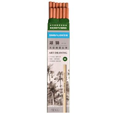 Imagem de lápis de desenho profissional, lápis de desenho de carbono 6B, materiais de arte