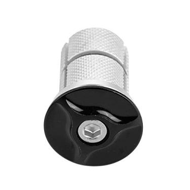 Imagem de Wosune Fone de ouvido de haste de bicicleta, 4 cores, liga de alumínio 50-55 g, resistente, durável, 31,8 mm, tampa superior para bicicleta de alta qualidade (preto, 12)