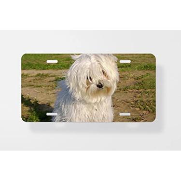 Imagem de Capa para placa de carro Maltese 1 – Capa para placa de carro – Capa para moldura de placa de carro 15 x 30 cm
