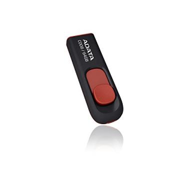 Imagem de Pen drive Adata C008 64GB USB 2.0 - Preto e vermelho