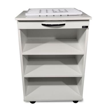 Imagem de Deki Móveis Clínicos - carrinho auxiliar 3 nichos com rodinhas