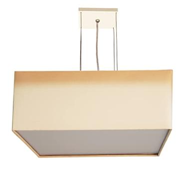 Imagem de Lustre Pendente Quadrado Cúpula em Tecido 40x40x15 Cor:Cru6029