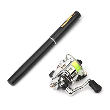 Imagem de Wemay Caneta de pesca dobrável de bolso, carretel, miniconector de vara de pesca, kit de combinação de carretel giratório de vara de pesca telescópica