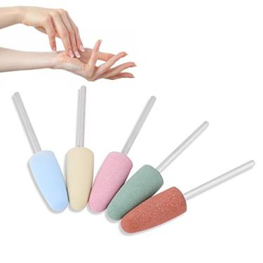 Imagem de Brocas de unhas, polidor de silicone para arte de unhas, 5 peças de arte de unhas de silicone para esmerilhadeiras de unhas brocas para manicure e aparar unhas