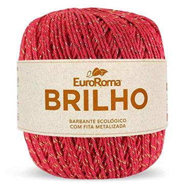 Imagem de Barbante Vermelho com Fio Ouro, 400 grs, 406 Mts, Euroroma