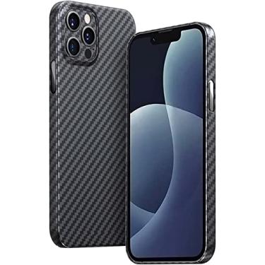 Imagem de HAODEE Capa traseira de telefone à prova de choque, para iPhone 13 Pro (2021) Capa de 6,1 polegadas em fibra de aramida [Proteção de tela e câmera] (Cor: Preto)