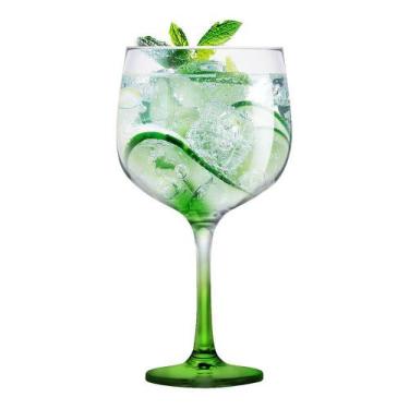 Imagem de Taça De Gin Degrade De Vidro 650ml Verde - Ruvolo