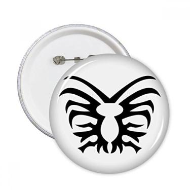 Imagem de Ilustração Preta Inseto Padrão Aranha Pinos Redondos Emblema Botão Decoração Acessório 5 peças