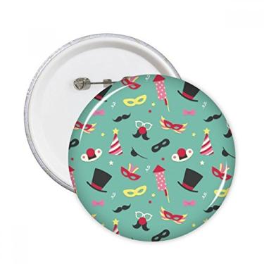 Imagem de Chapéu formal cabeça feliz carnaval de Veneza alfinetes redondos crachá botão emblema acessório decoração 5 peças