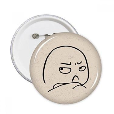 Imagem de Get Angry Strabismus preto feliz alfinetes redondos crachá botão decoração acessório 5 peças