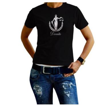 Imagem de Camiseta Direito Curso Universitário Feminina - Tritop Camisetas