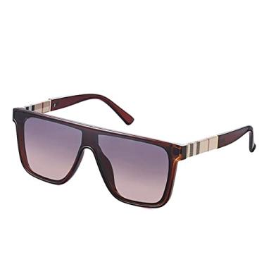 Imagem de Óculos de sol quadrados femininos vintage oversized óculos de sol para homens uma peça Okulary Przeciwsłoneczne, 5, tamanho único