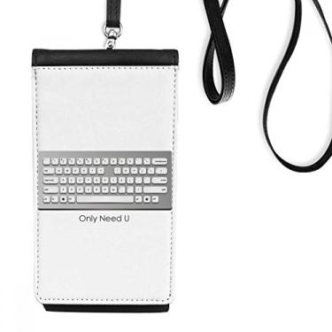 Imagem de Teclado programador só precisa de carteira para telefone U bolsa para pendurar celular bolso preto