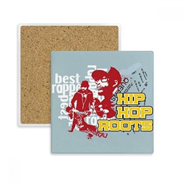 Imagem de Culture Boy Hip Hop Padrão Graffiti Street Quadrado Porta-copos Caneca Suporte Subplaca Pedra de Isolamento
