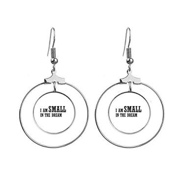 Imagem de Brincos da moda I Am Small In The Dream Art Deco, brincos pendurados com argola e argola