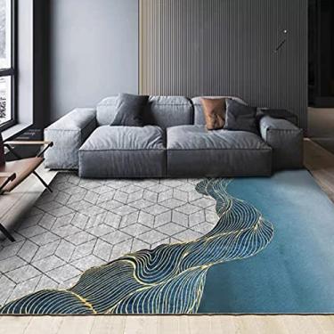 Imagem de jia cool Carpete, marroquino, boêmio, fácil limpeza, para quarto, cozinha, sala de estar, tapete de área sem queda, 80 x 160 cm Geometria-40