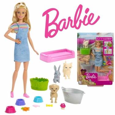 Imagem de Boneca Barbie Banho Dos Bichinhos Mattel - 887961691313
