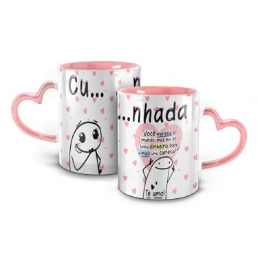 Imagem de Caneca Alça Coração Rosa - Meme Flork Cunhada, Você Merece o mundo