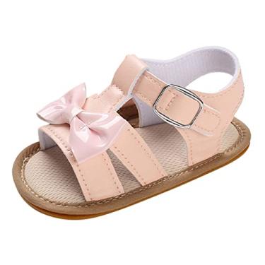 Imagem de Sandálias para meninos primavera e verão crianças sapatos infantis meninos e meninas sandálias de fundo plano chinelos de algodão orgânico, Rosa, 12-18 Months Infant