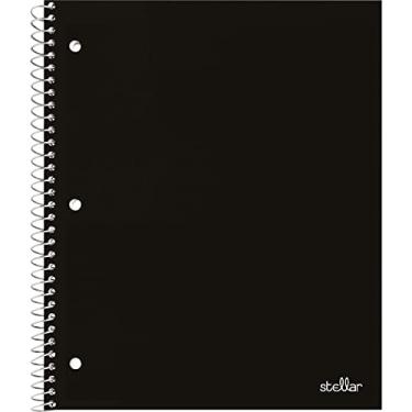 Imagem de Office Depot® Caderno de poliéster Brand Stellar, 21 x 28 cm, 1 assunto, pautado quadril, 100 folhas, preto
