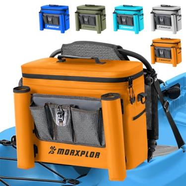 Imagem de MORXPLOR Refrigerador de caiaque, à prova d'água, para assento de caiaque, 12 L, laranja, perfeito para caiaque, piquenique, praia, acampamento, festas, lancheira