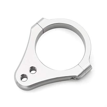 Imagem de ProCNC 36 mm de diâmetro de alumínio, garfo de amortecedor de direção, moldura de garfo, fixador de pé para modificação de motocicleta (prata)