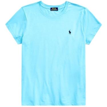 Imagem de Polo Ralph Lauren Camiseta feminina de jérsei com gola redonda, Azul Rl Cove, M