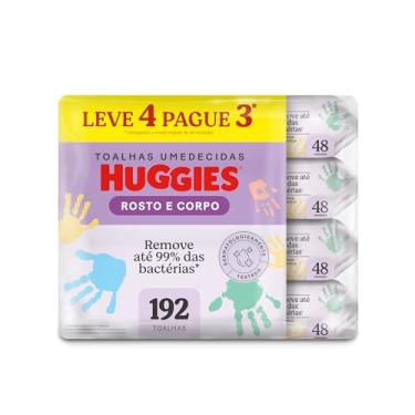 Imagem de Lenços Umedecidos Huggies One & Done Leve 4 Pague 3 - 192 unidades, Huggies, Verde, pacote de 4