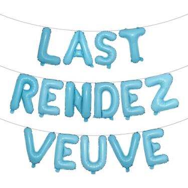 Imagem de Wine Bachelorette Party Decorations, Last Rendez Veuve Decorations, Veuve Bachelorette Party Foil Balloons, Diamond Champagne Foil Balloon for Engagement Bride Shower (LAST RENDEZ VEUVE Light Blue)