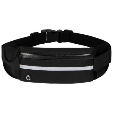 Imagem de TOKSHOP Pochete Esportiva Fitness Impermeável para Academia Bike Corrida Esportes (1, Preto)