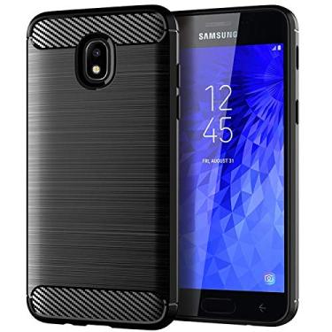 Imagem de NEKOYA Capa para Samsung Galaxy J3 Aura, toque macio, proteção total, anti-arranhões e impressões digitais + capa de celular resistente a arranhões para Samsung Galaxy J3 Aura preta
