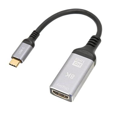 Imagem de Adaptador USB C para 8K @ 60Hz Type C Macho para FemaleAdapter Adaptador USB C Portátil para Todos Os Laptops Com Interface USB C Smartphone TV Monitor Plug and Play C para