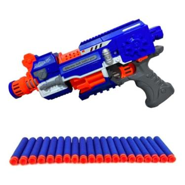 Imagem de Wellmix Pistola Arminha Brinquedo Tipo Nerf Automática 20 Dardos