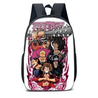 Imagem de MOCHILA ESCOLA INFANTIL JUVENIL ANIME ONE PIECE LUFFY E SEU BANDO-Unissex