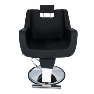 Imagem de Cadeira Hidráulica Reclinável Barbeiro Salão Pelegrin PEL-9313 Preto
