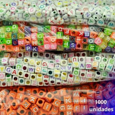 Imagem de Miçangas Para Pulseira - Letras - C/1000 Peças M40 - Nybc