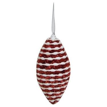 Imagem de  Enfeite de Natal Oval Vermelho Arvore/Mesa/Porta 13cm - Zona Livre