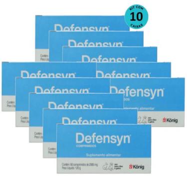 Imagem de Defensyn 2000mg Com 60 Comp. Para Cães E Gatos König Kit Com 10 - Koni