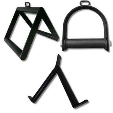 Imagem de Kit Puxador Triângulo + Puxador Stribo Com Giro Cross + Puxador V Para