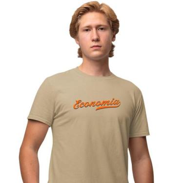 Imagem de Camisa Camiseta Masculina Estampada Economia Baseball 100% Algodão Fio