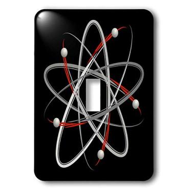 Imagem de 3dRose Interruptor de alternância com símbolo de átomo lsp_24257_1 em fundo preto, multicolorido