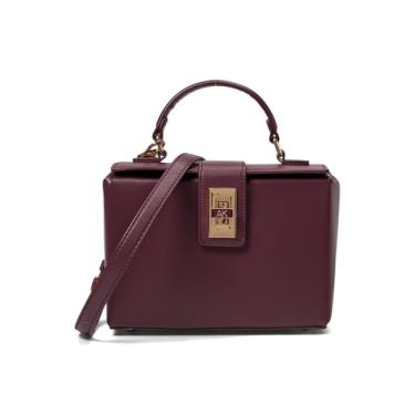 Imagem de Anne Klein Bolsa conversível com trava de virar esmalte Ak, Cranberry/Cranberry, One Size