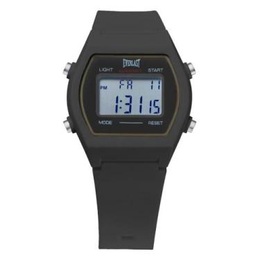 Imagem de Relógio Pulso Masculino Feminino Everlast Digital Esporte, Preto