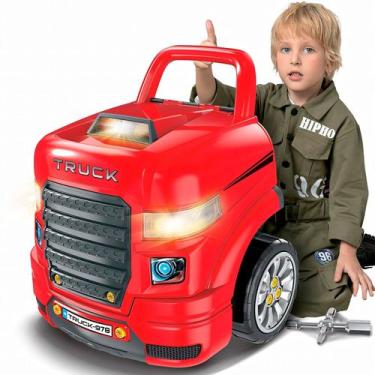 Imagem de Caminhão Master Motor Truck Com Luzes Som E Motor Desmontável Capô Abr