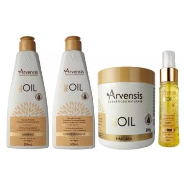 Imagem de Kit Arvensis Tec Oil Shampoo + Condicionador + Máscara + Finalizador