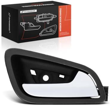 Imagem de A-Premium Maçaneta interior do lado do passageiro traseiro direito sem furo de fechadura de porta compatível com Ford Escape 2013-2019, C-Max 2013-2018, alavanca prata e caixa preta, substituição #