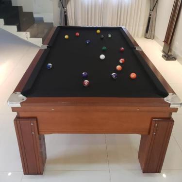 Imagem de Mesa de Sinuca e Bilhar Gaveta Madeira Maciça Carlin Bilhares Superfíc