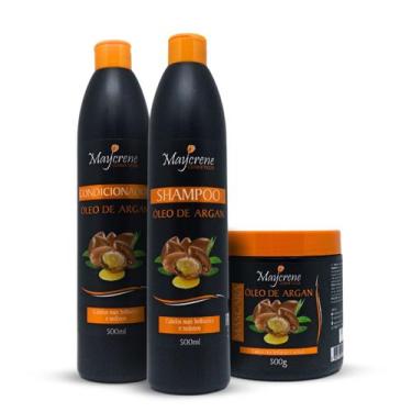 Imagem de Kit Capilar Óleo de Argan Para Cabelos Danificados e Ressecados 3x500 